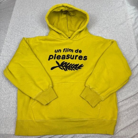 Pleasures Film Hoody P21F023 Yellow Men's Size Medium un film de pleasures - Picture 1 of 13